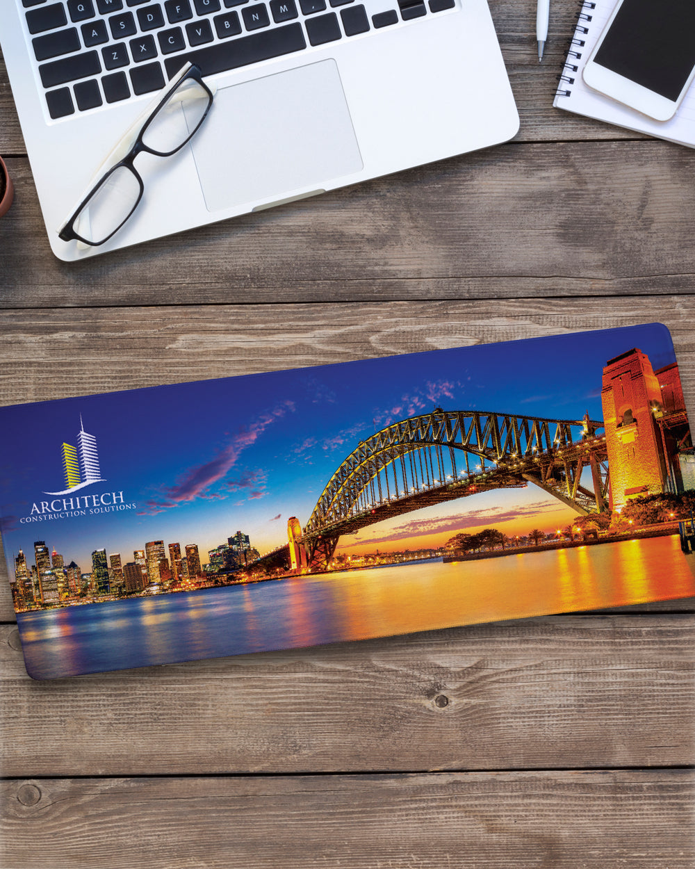 Bridge Mouse Pad with Nonslip Base (SIZE 12"X 31")