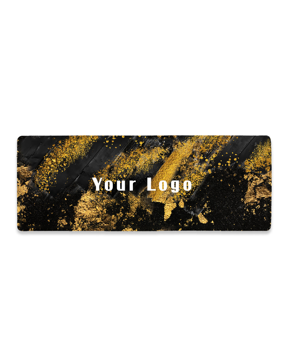 Black Marble Mouse Pad with Nonslip Base (SIZE 12"X 31")
