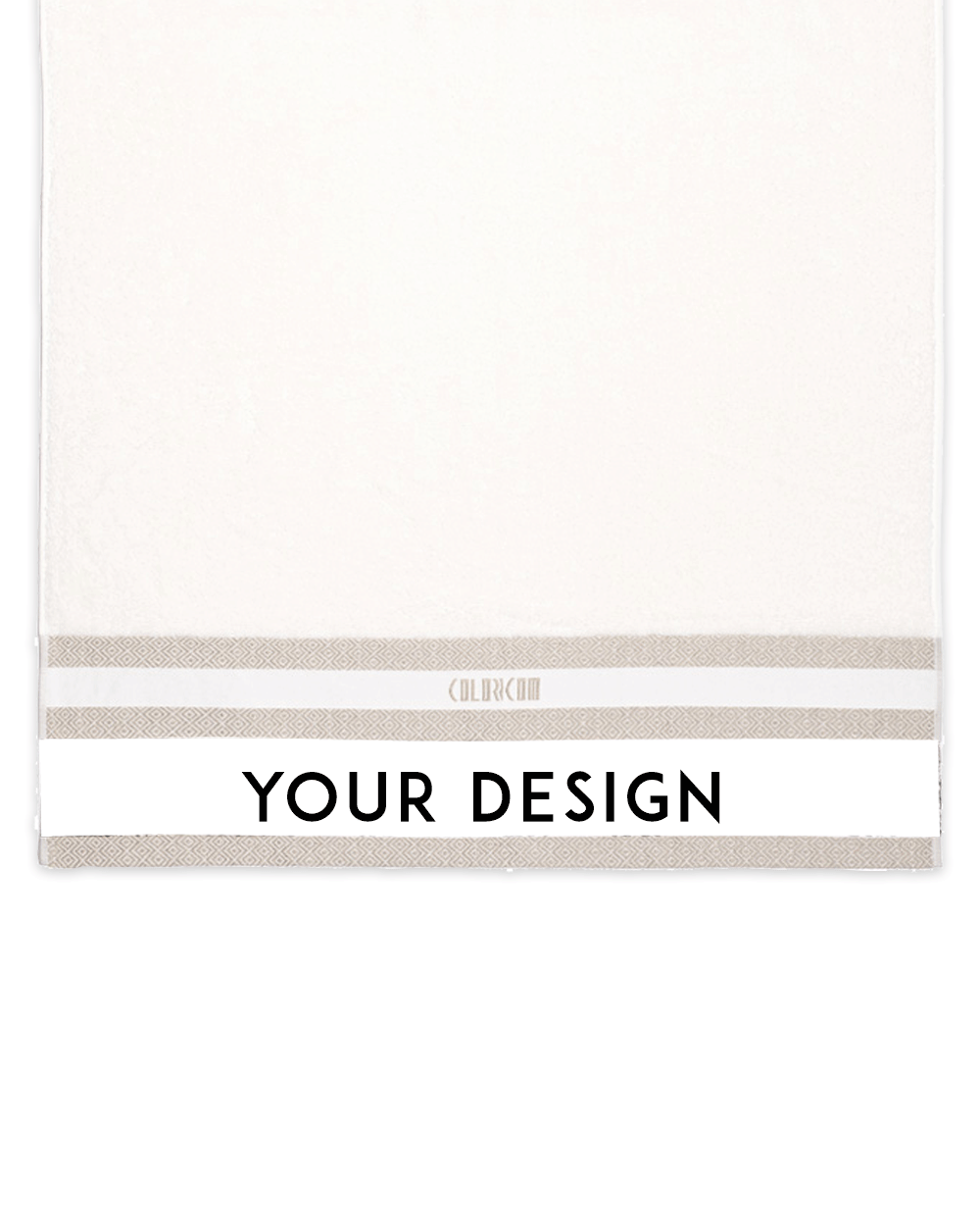 Custom Design Ivory Bath Towel (SIZE 27"X 53")