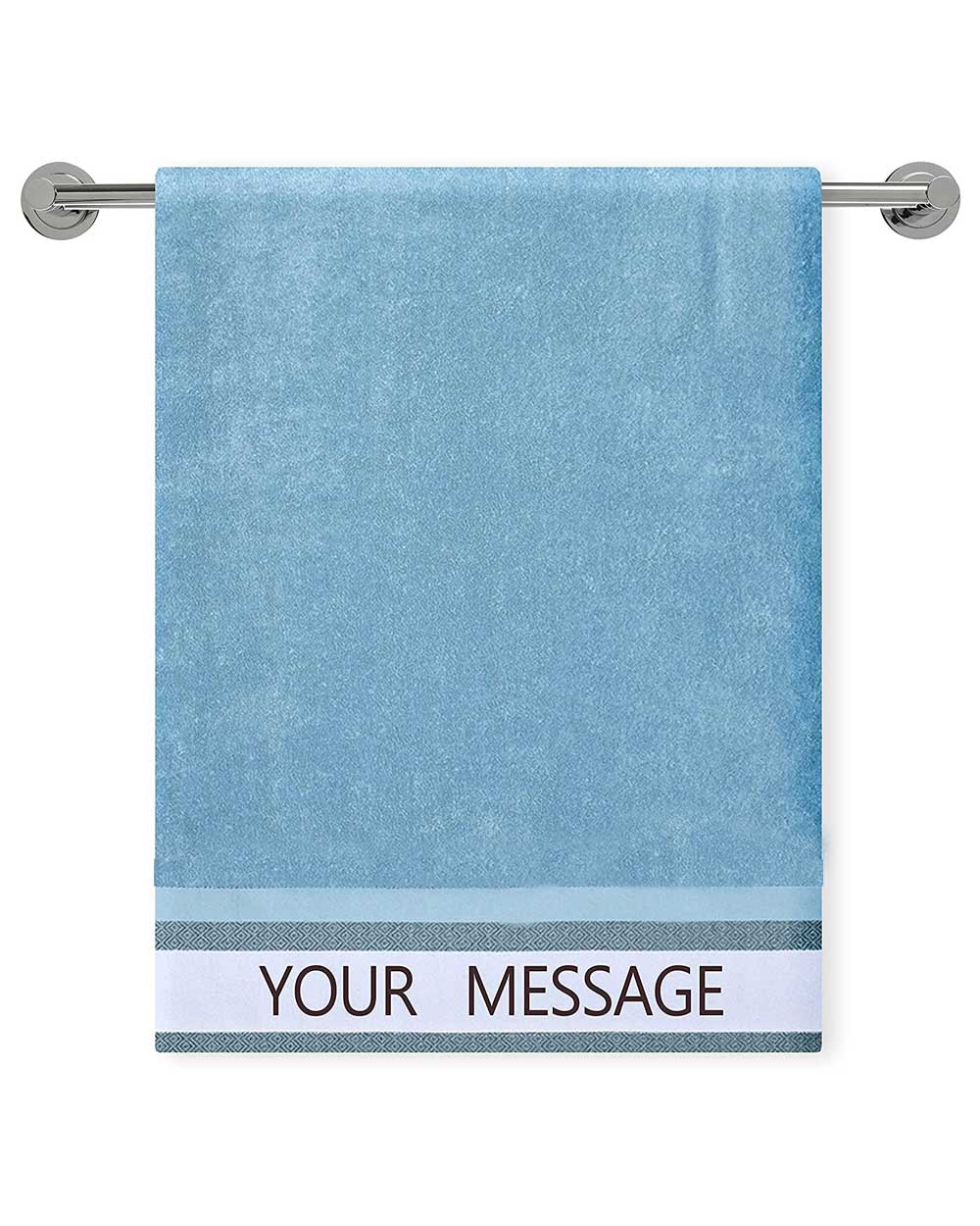 Custom Design Blue Bath Towel (SIZE 27"X 53")