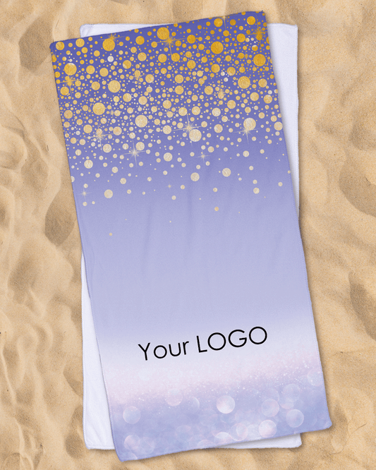 Purple Gold Beach Towel