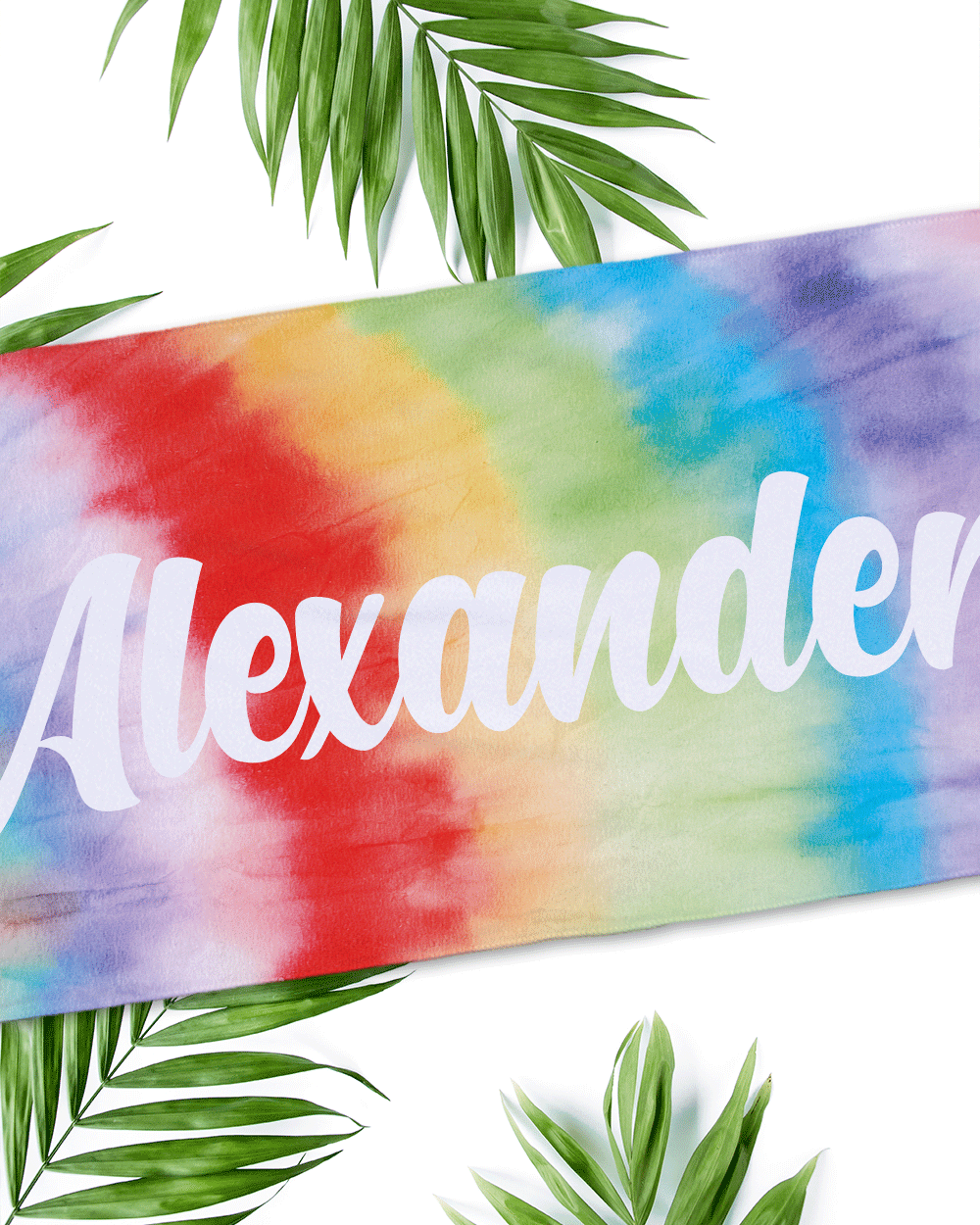 Rainbow Iiedye Beach Towel