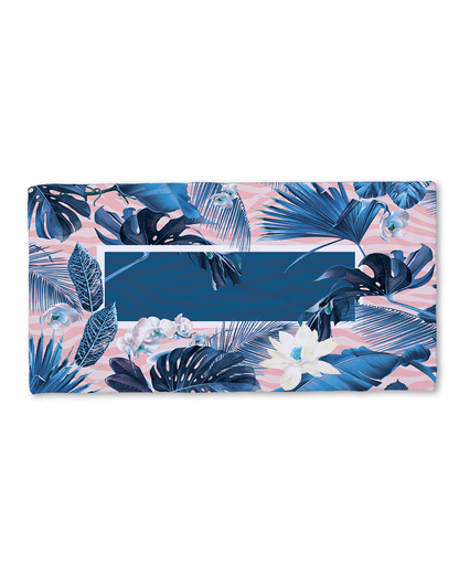 Pink Blue Tropical Beach Towel