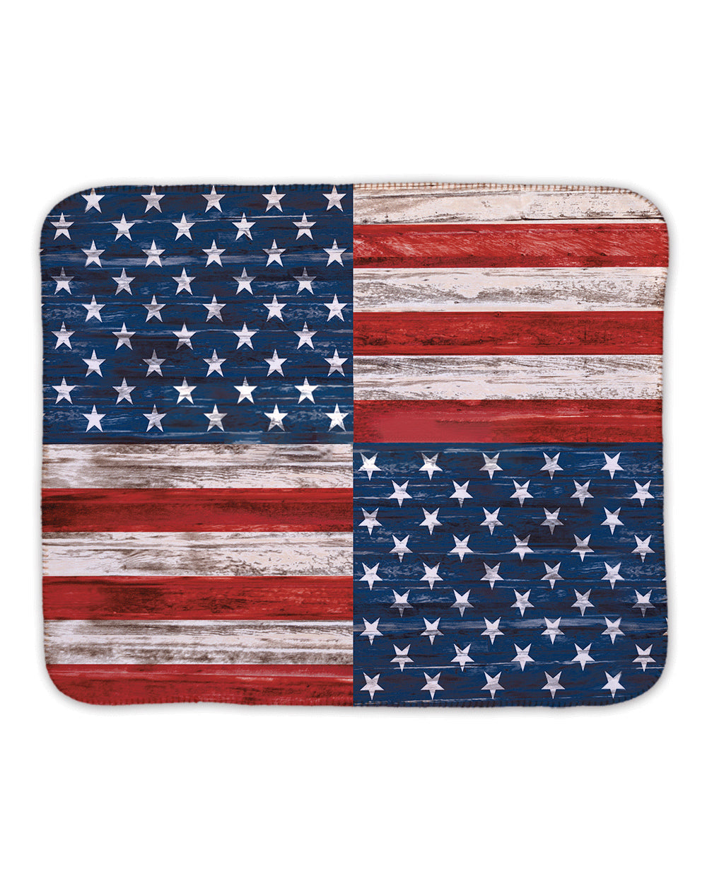 Flag Mirror Sherpa Blanket