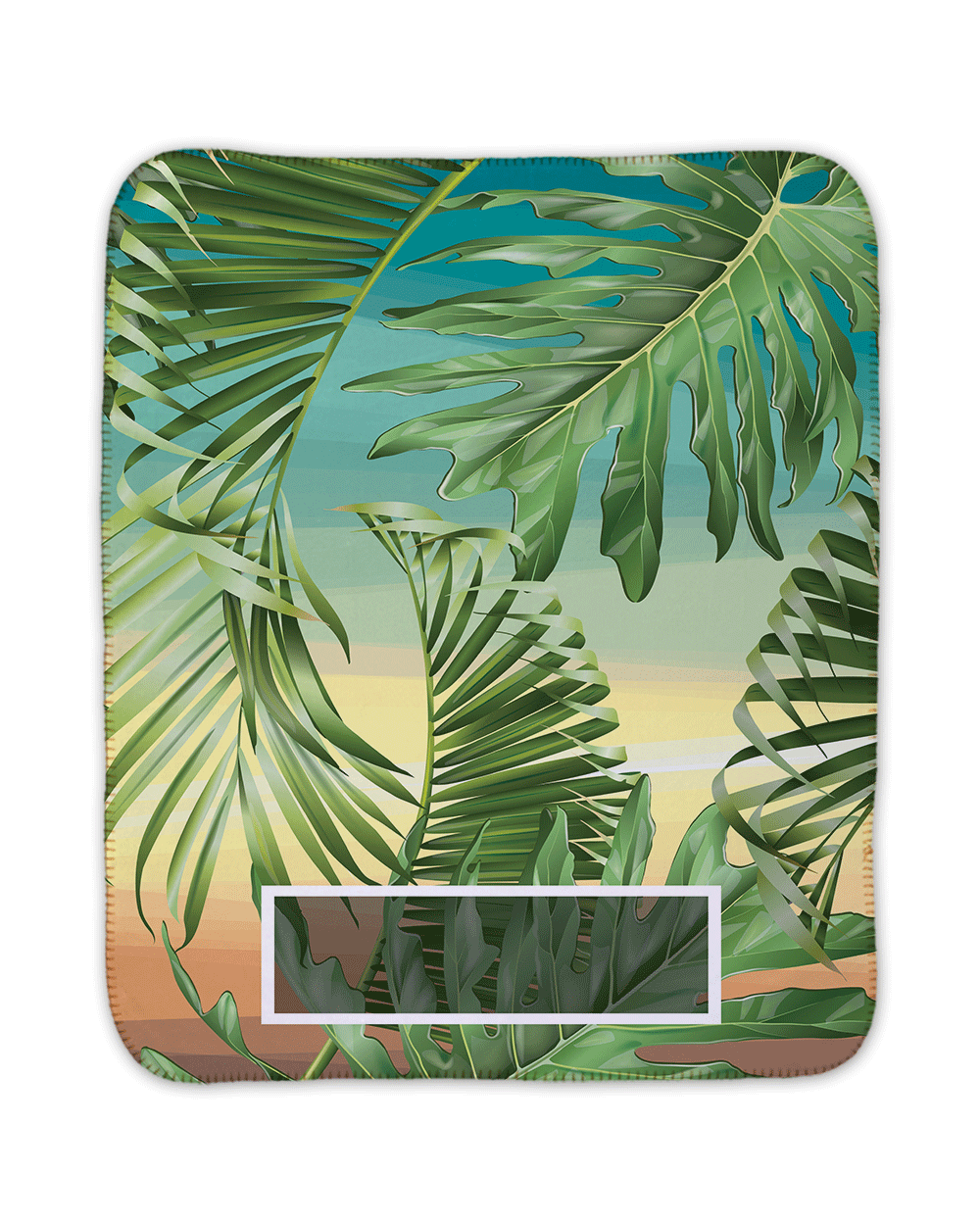 Sunset Tropical Sherpa Blanket