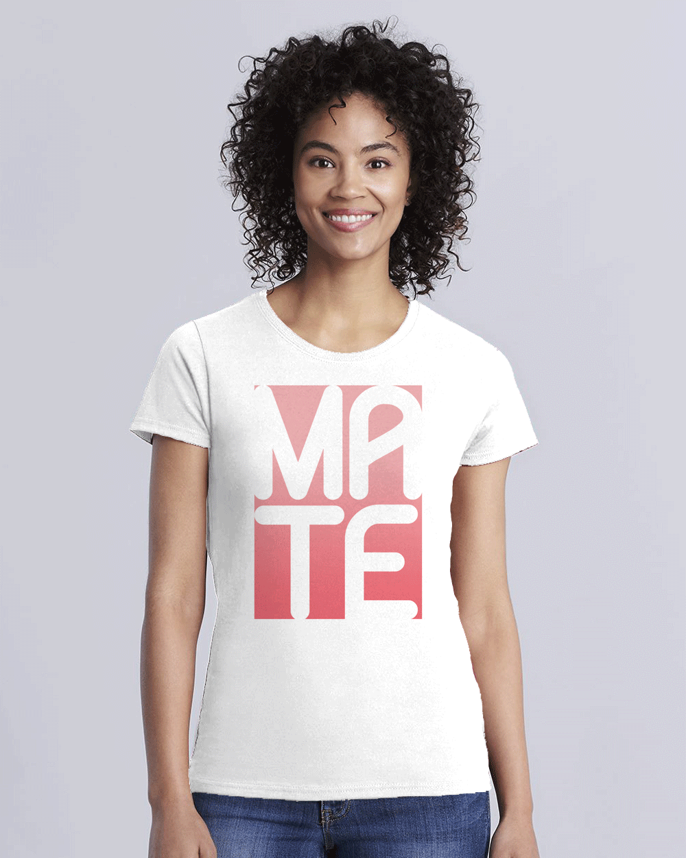 MATE  Heavy Cotton Women’s T-Shirt 5000L, 1color Screen Printing, Minimum 30
