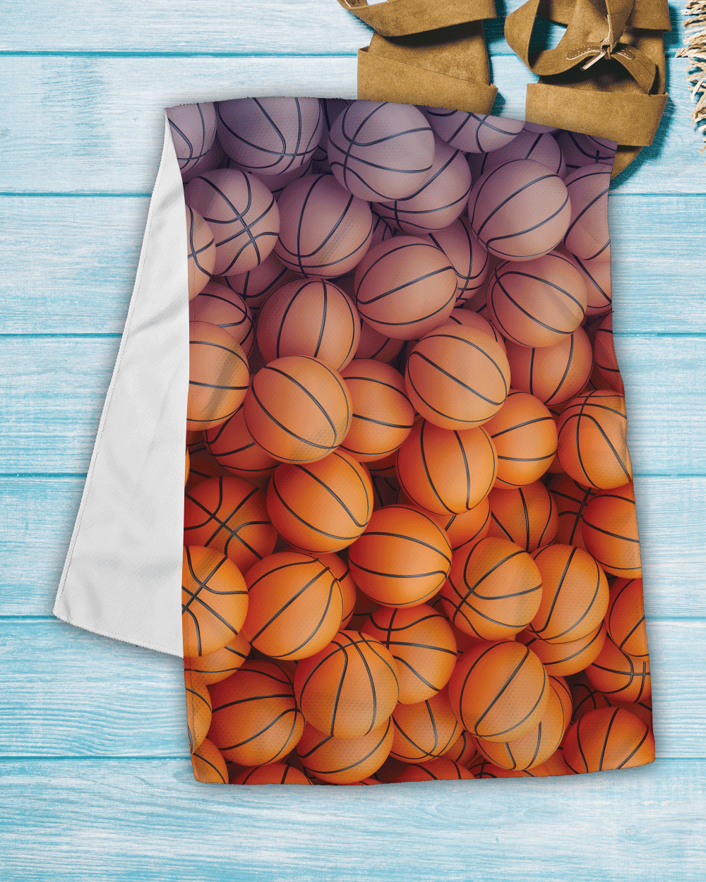 Basketballs  Cooling Towel (SIZE 12"X 31")