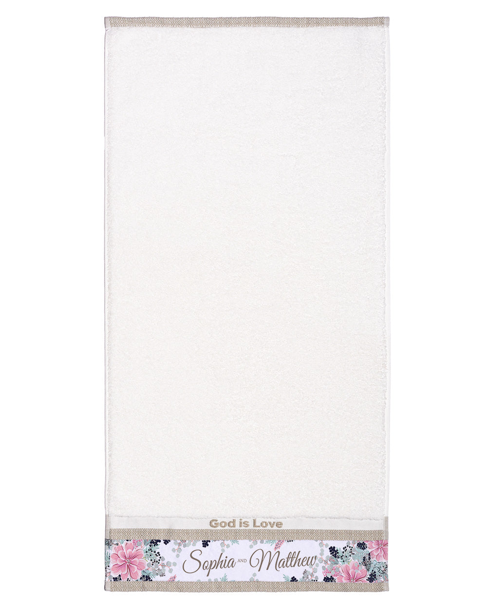 God is Love-Ivory Hand Towel (SIZE 16"X 32")