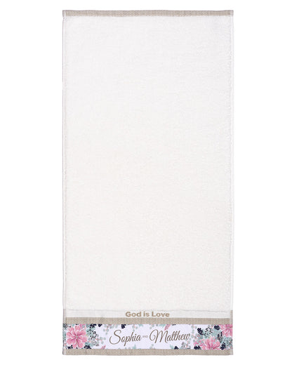 God is Love-Ivory Hand Towel (SIZE 16"X 32")