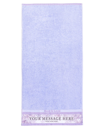 God is Love-Purple Hand Towel (SIZE 16"X 32")