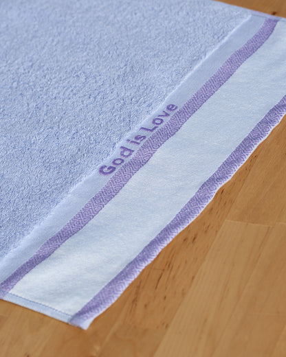 God is Love-Purple Hand Towel (SIZE 16"X 32")