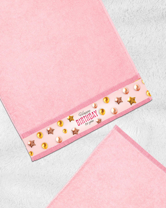 Pink Hand Towel (SIZE 16"X 32")