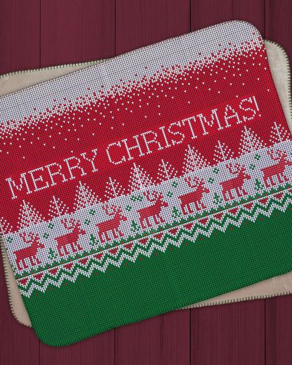 Broidery Christmas Sherpa