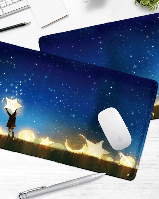 Space Mouse Pad with Nonslip Base (SIZE 12"X 31")