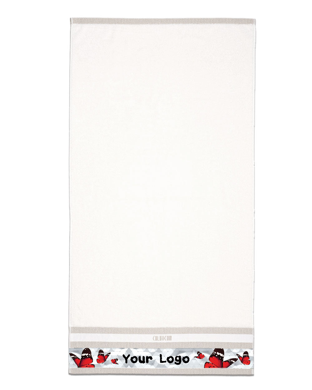 Butterfly Ivory Bath Towel (SIZE 27"X 53")