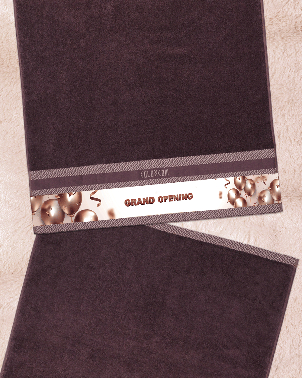 Grand Opening Brown Bath Towel (SIZE 27"X 53")