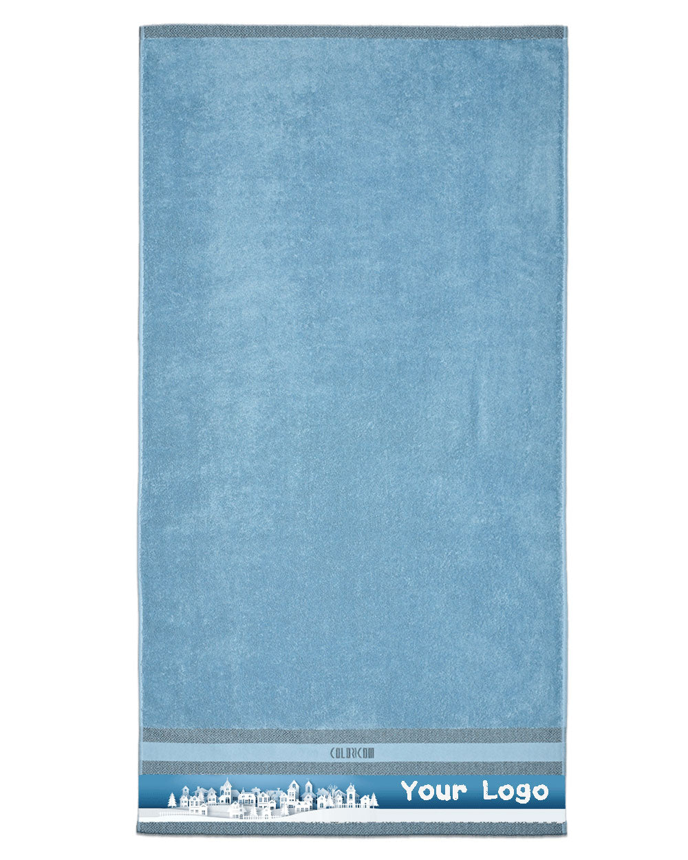 Real Estate Blue Bath Towel (SIZE 27"X 53")