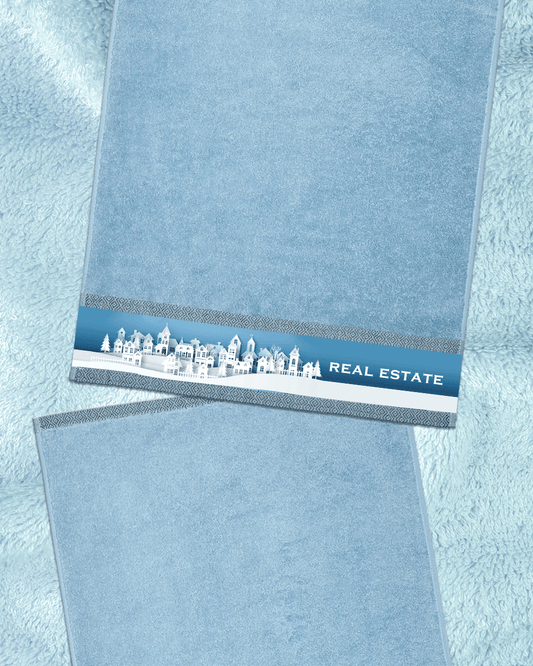 Real Estate Blue Hand Towel (SIZE 16"X 32")