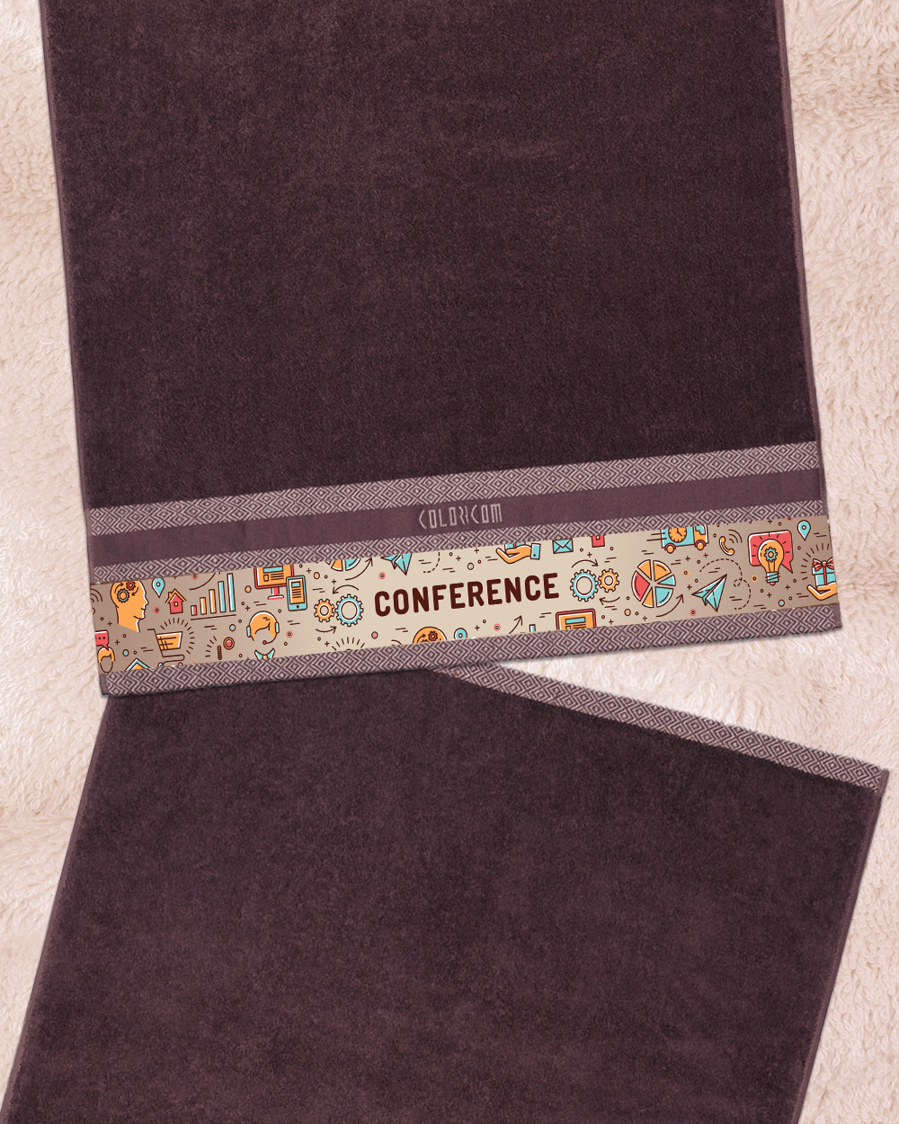 Conference Brown Bath Towel (SIZE 27"X 53")