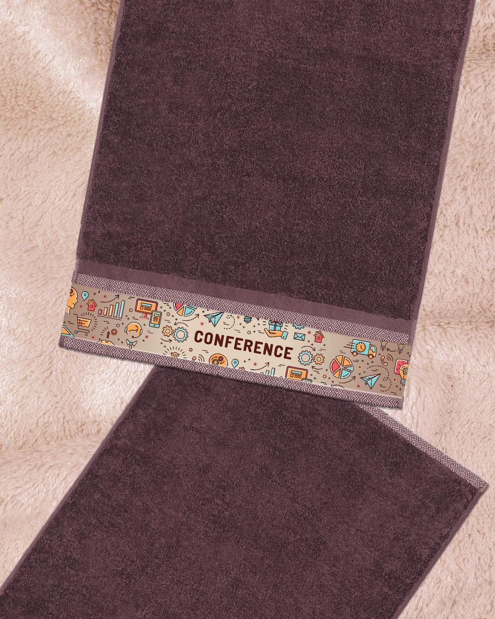 Conference Brown Hand Towel (SIZE 16"X 32")