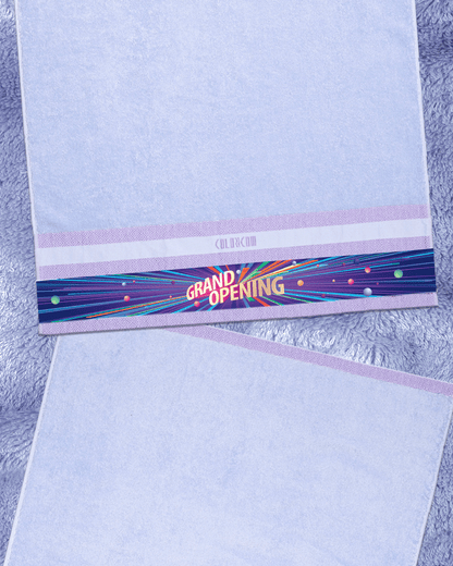 3D Grand Opening Purple Bath Towel (SIZE 27"X 53")