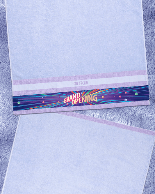 3D Grand Opening Purple Bath Towel (SIZE 27"X 53")