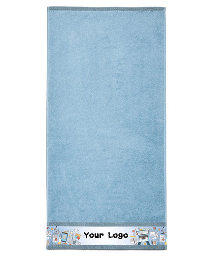 Kind of Educations Blue Hand Towel (SIZE 16"X 32")