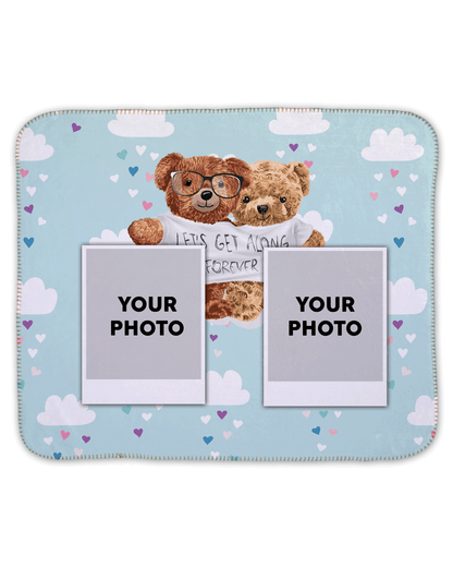 Teddy Bear Photo Sherpa Blanket