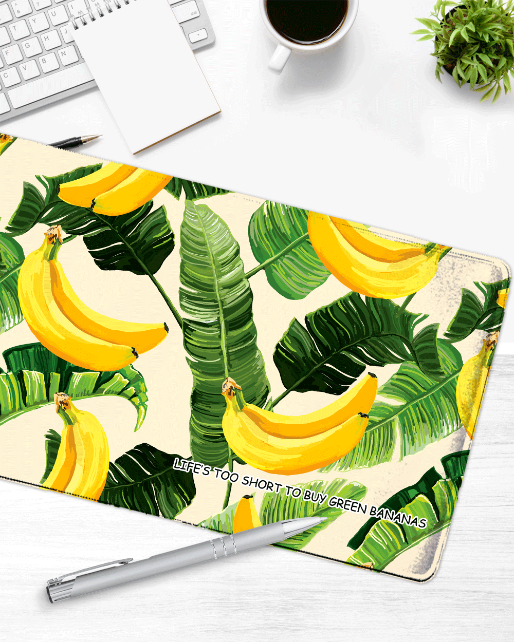 Banana Mouse Pad with Nonslip Base (SIZE 12"X 31")