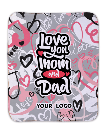 Love you Mom and Dad Sherpa Blanket