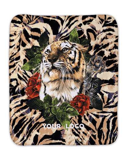 Wreathed Tiger Sherpa Blanket