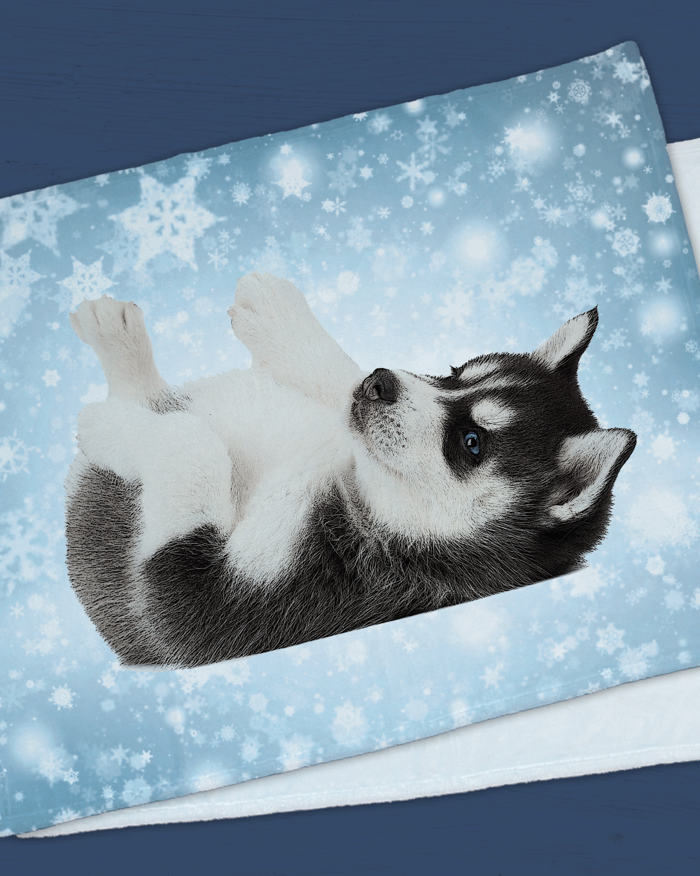 Puppy Snow Minky