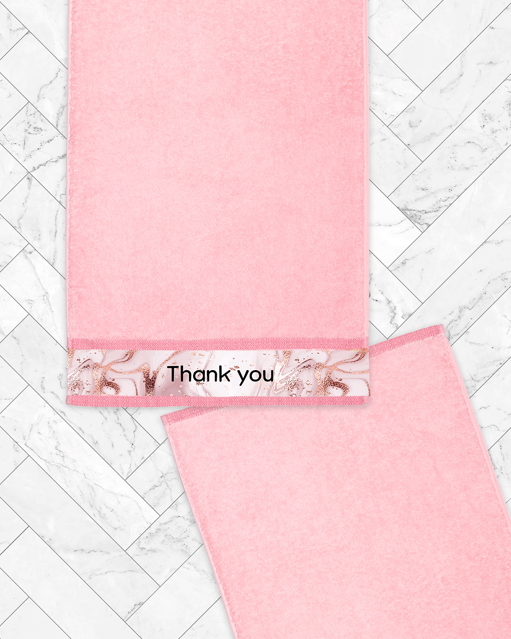 Pink Hand Towel (SIZE 16"X 32")