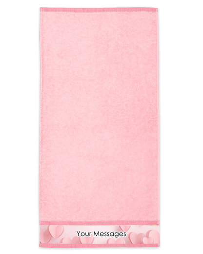 Pink Hand Towel (SIZE 16"X 32")