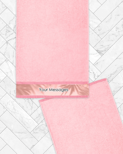 Pink Hand Towel (SIZE 16"X 32")