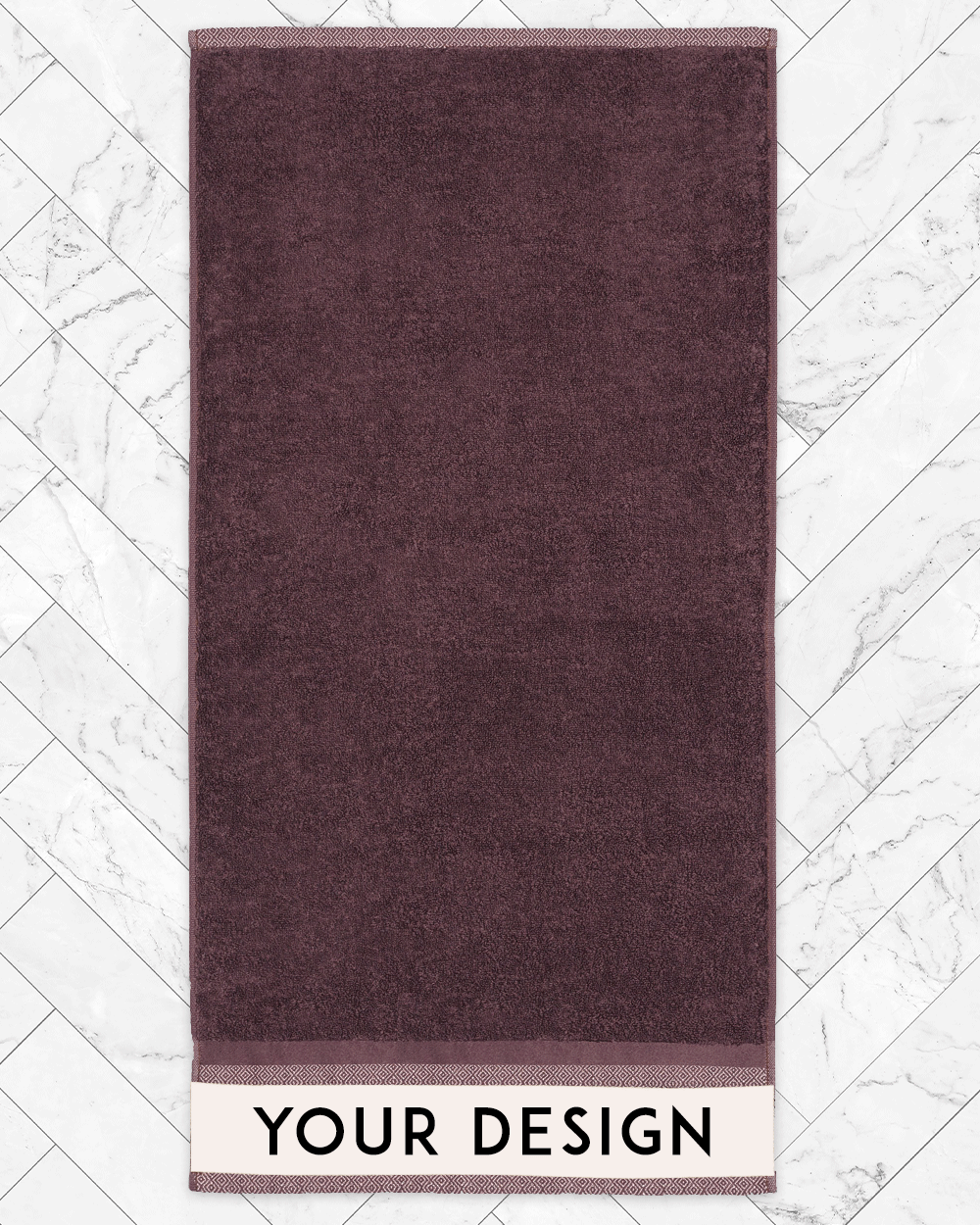 Custom Design Brown Hand Towel (SIZE 16"X 32")