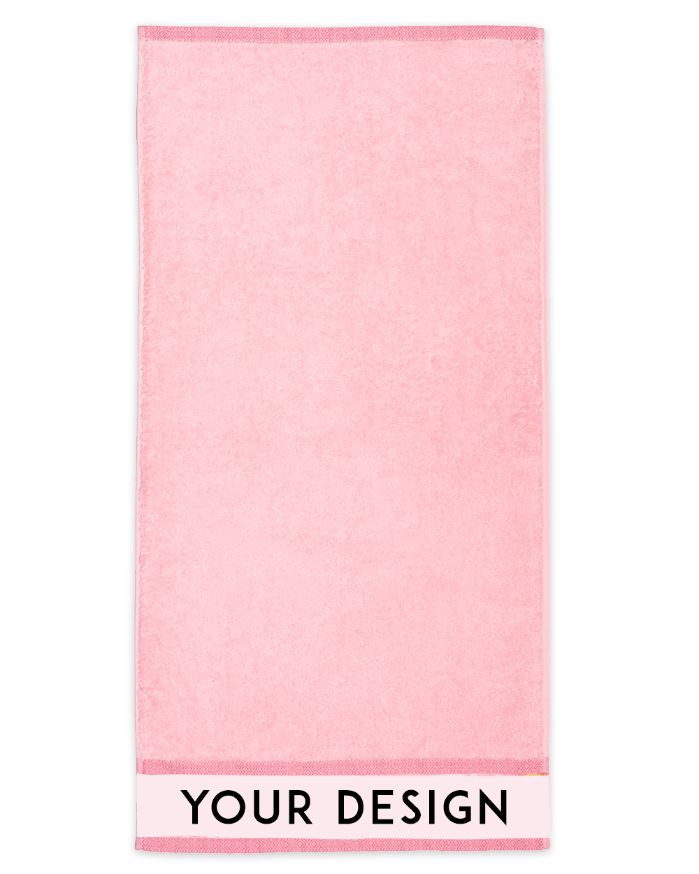 Custom Design Pink Hand Towel (SIZE 16"X 32")