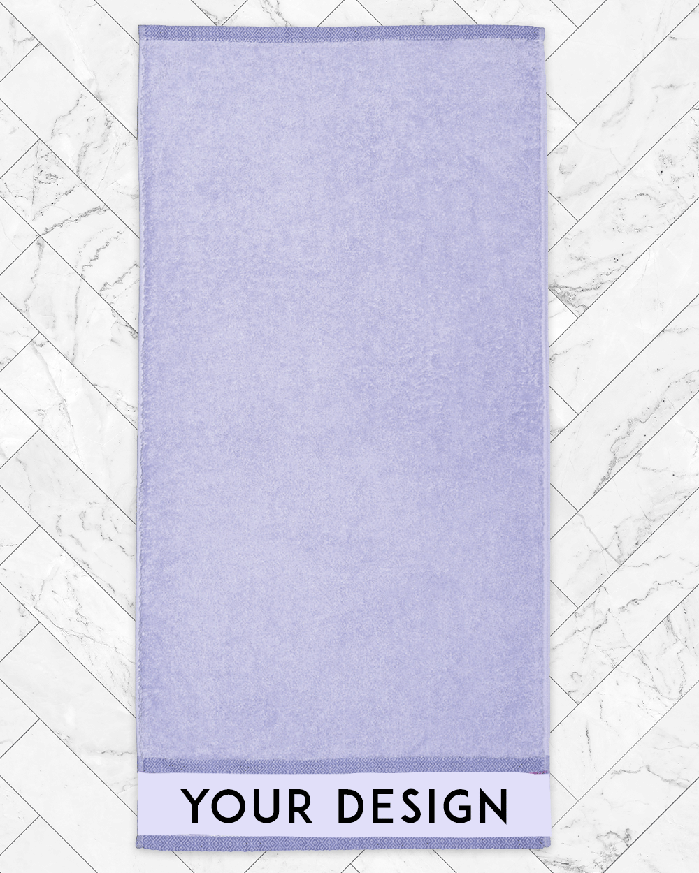Custom Design Purple Hand Towel (SIZE 16"X 32")