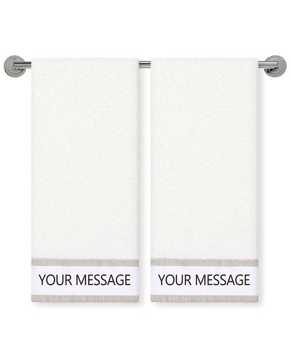 Green touch Ivory Hand Towel (SIZE 16"X 32")