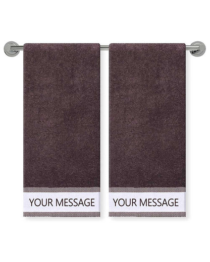 Brown Hand Towel (SIZE 16"X 32")