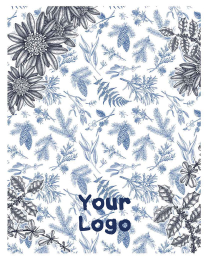 Blue Botanical Garden Rally Towel (SIZE 11"X17")