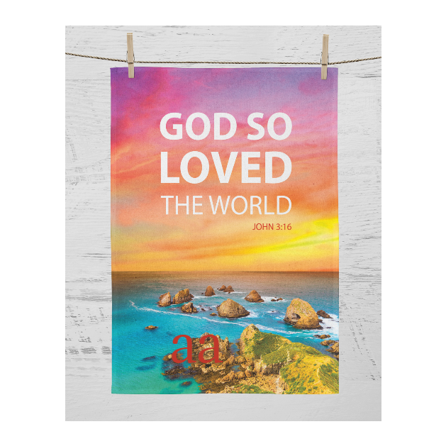 God So Loved Rally Towel (SIZE 11"X17")