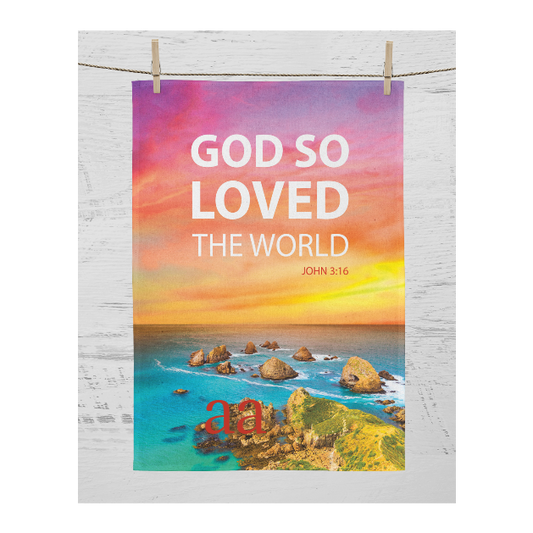 God So Loved Rally Towel (SIZE 11"X17")